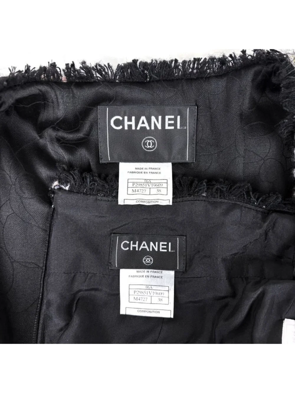 Chanel Tweed Set Pink Black